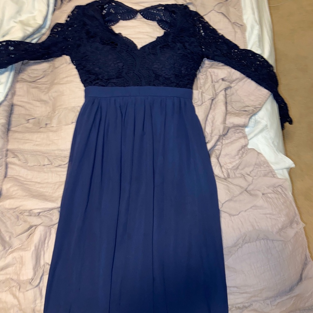 Lulus Navy Blue Bridesmaid Dress
